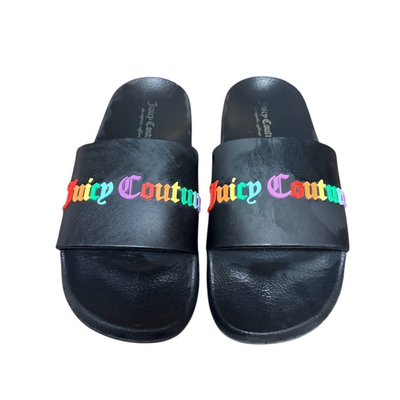Juicy Couture Whimsey Women's Slide Sandals Black Size 6 - Picture 2 of 4